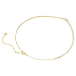 Mesmera necklace Mixed cuts, White, 18K gold finish
